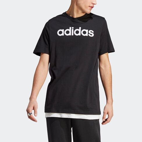 adidas Men's Size Essentials Single Jersey Linear Embroidered Logo T-Shirt, Collegiate Green, 4X-Large/Tall in Saudi Arabia