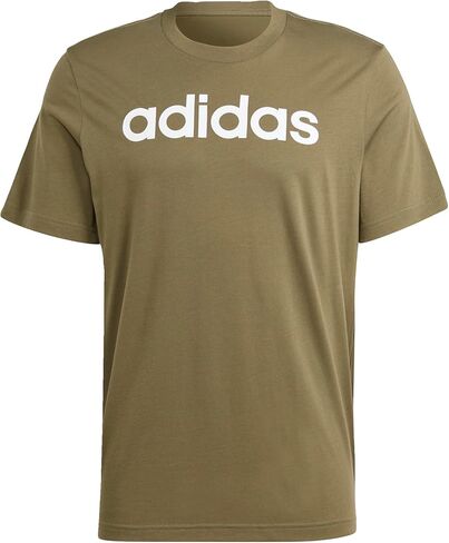 adidas Men's Size Essentials Single Jersey Linear Embroidered Logo T-Shirt, Collegiate Green, 4X-Large/Tall in Saudi Arabia