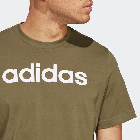 adidas Men's Size Essentials Single Jersey Linear Embroidered Logo T-Shirt, Collegiate Green, 4X-Large/Tall in Saudi Arabia