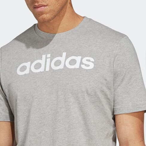 adidas Men's Size Essentials Single Jersey Linear Embroidered Logo T-Shirt, Collegiate Green, 4X-Large/Tall in Saudi Arabia