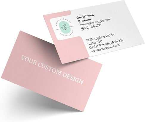 Custom Business Cards with Your Logo - 3.5" x 2" - Made in the USA (50-1,000 Cards) in Saudi Arabia