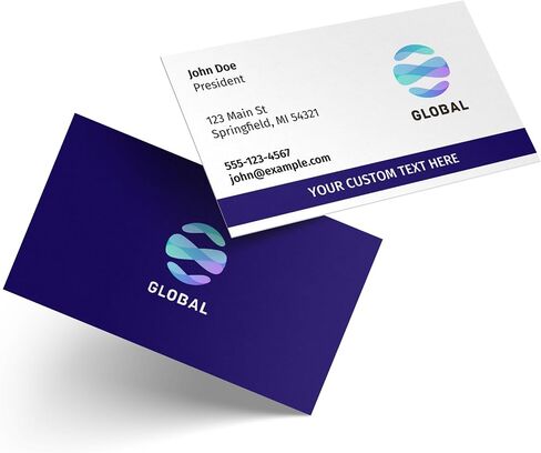 Custom Business Cards with Your Logo - 3.5" x 2" - Made in the USA (50-1,000 Cards) in Saudi Arabia
