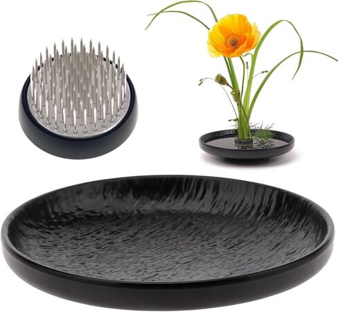 اوششن اليابانية ايكيبانا إناء وأطقم الضفدع الزهرة ، فن الأزهار 5.35inch وعاء وعاء أبيض مع 1.57 بوصة كينزان لترتيب الزهور مكتب ديكور المنزل in Kuwait