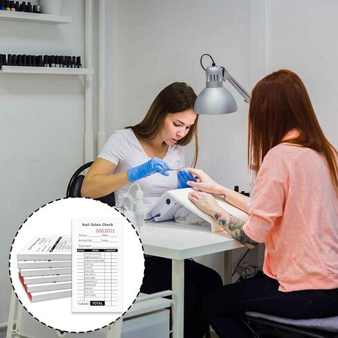 6 Pack Nail Spa Salon Sales Book Guest Checks Pad 2.76x5.12 Inch Beauty Salon Receipt Ticket Book Nail Order Barbershop Supplies for Salon Barber Shop(100 Sheets per Book) in Saudi Arabia
