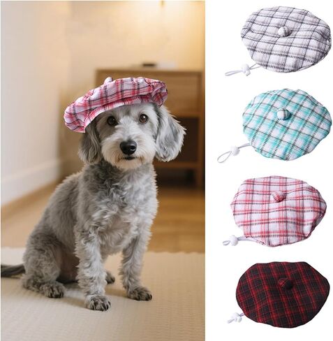 SEIS 3 PCS DOG BERETS FASHING ATH HAT French Artist Cat Cap Cap Cap for Party Birthday Wedding Photo (L ، Retro) in Kuwait