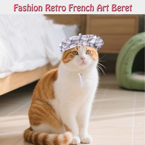 SEIS 3 PCS DOG BERETS FASHING ATH HAT French Artist Cat Cap Cap Cap for Party Birthday Wedding Photo (L ، Retro) in Kuwait