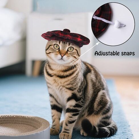 SEIS 3 PCS DOG BERETS FASHING ATH HAT French Artist Cat Cap Cap Cap for Party Birthday Wedding Photo (L ، Retro) in Kuwait