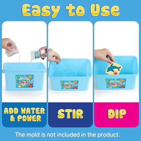 Magic Water Gel Elf Powder Refill, Aqua Fairy Water Gel Kit Refill with 6PCS Elf Powder and 6 PCS Magic Gels, Aqua Jelly Gels Kit for Christmas,Birthday, Gift for Girls 6 7 8 9 10 Year Old in Saudi Arabia