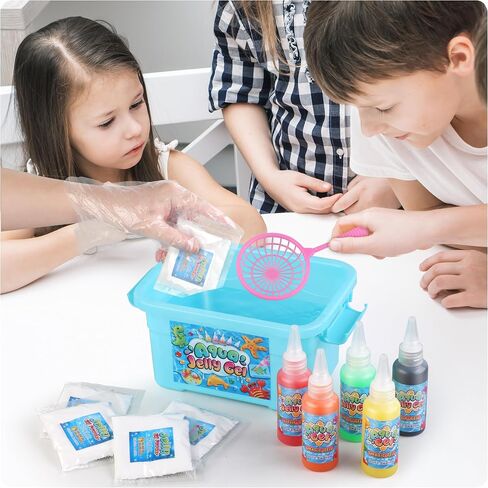 Magic Water Gel Elf Powder Refill, Aqua Fairy Water Gel Kit Refill with 6PCS Elf Powder and 6 PCS Magic Gels, Aqua Jelly Gels Kit for Christmas,Birthday, Gift for Girls 6 7 8 9 10 Year Old in Saudi Arabia