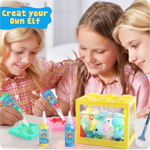 Magic Water Gel Elf Powder Refill, Aqua Fairy Water Gel Kit Refill with 6PCS Elf Powder and 6 PCS Magic Gels, Aqua Jelly Gels Kit for Christmas,Birthday, Gift for Girls 6 7 8 9 10 Year Old in Saudi Arabia