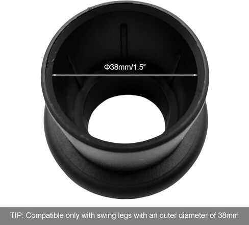 1.5"/38mm Porch Swing Replacement Feet, Black Horseshoe-Shaped Plastic Leg Caps to Secure Swing Legs to Ground(Set of 4) in Kuwait