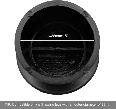 1.5"/38mm Porch Swing Replacement Feet, Black Horseshoe-Shaped Plastic Leg Caps to Secure Swing Legs to Ground(Set of 4) in Kuwait