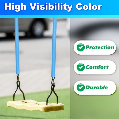 Cosmos 2 Pcs Swing Chain Cover Swing Handle Grip Sleeve for Playground Swingset Accessories, Porch Swings Barrier Chain in Garden Backyard Patio Outdoor (Green) in Saudi Arabia