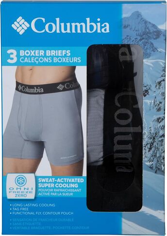 Columbia Men's Omni Freeze Zero Boxer Brief | Black | Medium in Saudi Arabia