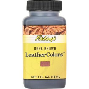 Fiebing's Leathercolors 4oz بني داكن - صبغة جلدية متغلفة ودائمة