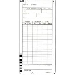 600 COMPUMATIC Compatible CTR-TC Time Cards for Icon CT-900 Calculating Time Recorder