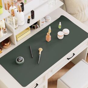 Makeup Mat for Vanity, Waterproof Dual-Sided Vanity Desk Protector for Dressing Table, Makeup Table Cover Mat Oilproof Dustproof Smooth Soft(23.6"*11.81'', Pink)
