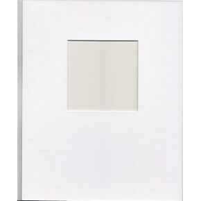 Pack of 5 16x20 White Bottom Heavy Picture Mats with Square Openings for 12x12 Pictures