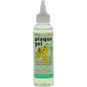 Petkin Plaque Remover Gel – Cleans Teeth and Gums, Removes Plaque and Tartar - Freshens Breath and Whitens Teeth with Baking Soda - Ideal for Daily Use, No Brushing or Rinsing - 4 fl oz