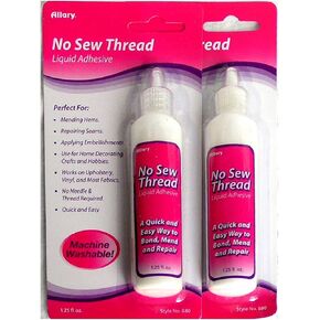 Allary No-Sew Liquid Fabric Glue - 2-Pack