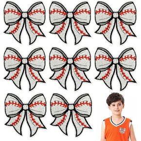 8 Pcs Iron on Baseball Patches,Baseball Patch for Hats for Clothes Jeans Backpacks DIY Accessories