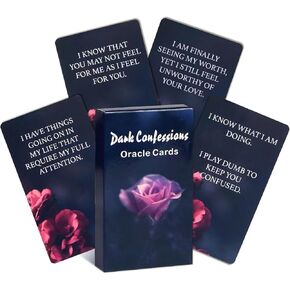 Knana Dark Confessions Oracle Cards Message Oracle Deck, Oracle Cards for Beginners, Rose Oracle Card