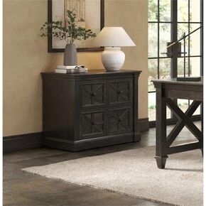 Martin Furniture Traditional Wood, Storage, Office Drawer, Fully Assembled Dark Brown lateral File