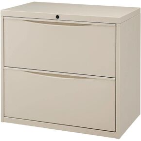 Global Industrial 30" W Premium Lateral File Cabinet, 2 Drawer, Putty