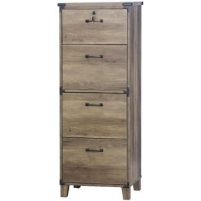 Saint Birch Oxford Engineered Wood 4-Drawers Lateral File in Rustic Oak