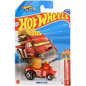Hot Wheels Buns of Steel Diecast Car ، Red ، Let's Race Series 5/5 ، 1:64 Scale ، 153/250