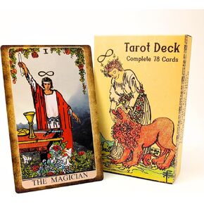 Witchy Cauldron Mini Tarot Cards Deck – Pocket Rider Waite Oracle to Go Kit with Guidebook | Mini Tarot Deck for Beginners