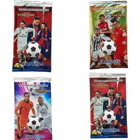 2024 Playing Soccer Cards – 4 Pack | Collectible Soccer Trading Cards | Paper Football Player Set | 32 Premium Quality Cards (8 per Pack)- Ideal for Birthdays, Gifts, & Players - Not Original