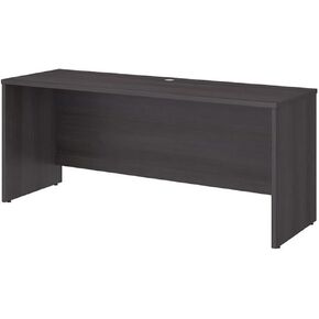 Pemberly Row 72W x 24D Credenza Desk in Storm Gray - Engineered Wood