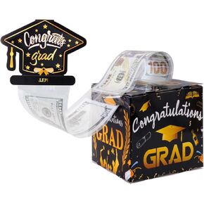 تخرج أموال صندوق 2025 ، حامل أموال الدراسات العليا مع بطاقة Group Out Card Surprise Cash Gift for Boys Girls High School College تهانينا