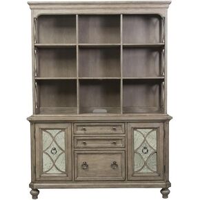 BOWERY HILL Traditional Wood Elegant Multi Credenza & Hutch Set