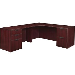 Romig Legacy 71 x 71 in. Double Full Pedestal Right Corner Credenza- Cherry