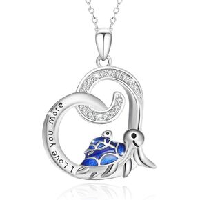 Mermaid Necklace for Women 925 Sterling Silver Mermaid Pendant Necklace with Moonstone Mermaid Jewelry Gift for Women Girls in Kuwait