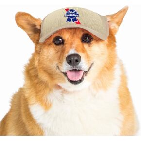 قبعة سائق شاحنة الشريط الأزرق Pabst للكلاب بواسطة Puplid (X-Large ، Blue ، Pabst)