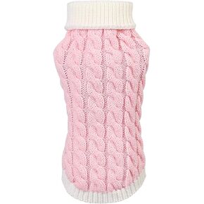 Dog Sweaters for Small Dogs, Dog Knitted Sweaters for Bulldog Pug, Winter Warm Clothes Turtleneck Pullover Sweaters for Boy Girl Pet Doggie Dachshund Beagles, XL