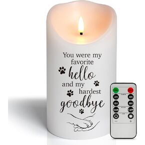 Dog Memorial Gifts for Loss of Dog Sympathy Gift, Sympathy Candle for Cat, Condolence Present for Pet Lovers, Friends to Remember Doggie, Marking Bereavement and Grief(4" x 7")