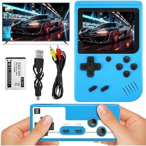 Handheld Game Console, Portable Game Console with 400+ Classic Games, Retro Handheld Game Console Support TV Connection & 2 Players, Handheld Video Games Console, 1020mAh, 3-inch Screen (Red)