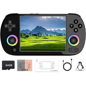 RG40XX H Retro Handheld Game Console ، 3200MAH CONSOLE MAMING CONSOLE مع 4.0-In 640*480 IPS ، بطاقة 64G TF ، 5000+ ألعاب كلاسيكية ، نظام Linux ، دعم 5G WiFi Bluetooth HD Output