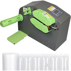 Air Cushion Films Machine, 30S Fast Heating, Portable Air Cushion Wrap Machine,12m/min Air Bubble Maker Machine Bags Wrap Air Pillow Inflator