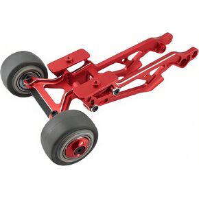 Upgraded Rear Wing Mount with Wheelie Bar, CNC Aluminum for 1/8 RC Cars – Fits Arrma Kraton, Outcast, Notorious, Typhon, Talion 6S, Replaces AR320347 & AR320366 (Red)