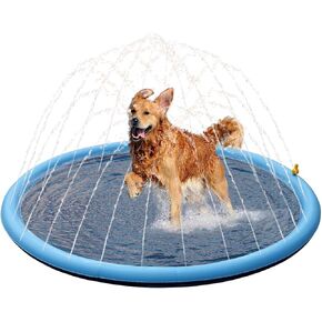 Pet Soft Splash Sprinkler Pad - وسادة رش الكلب السميكة للجرى للجرى بركة حوض استحمام للسباحة للحيوانات الأليفة.