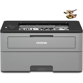 Brother HL-23 25DW Series Wireless Compact Monochrome Laser Printer - Mobile Printing - Auto Duplex Printing - USB Connectivity - Up to 26 Pages/min - 250 Sheets/tray - 1-line LCD Display + HDMI Cable