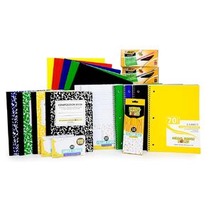 High School Writing Bundle | 1 Box - 51 Pieces per Box | School Supply Boxes - Back to School Essentials | Includes Composition Books, Loose Leaf Paper, Index Cards, 12 ct. Pens & More
