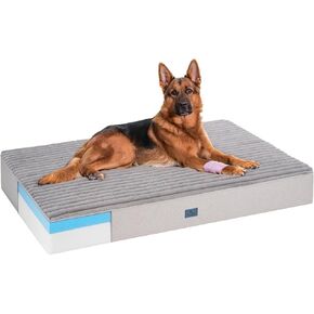 Veehoo Orthopedic Memory Foam Dog Bed, 7 Inch Thick Extra Large XXL Dog Bed for Senior Dogs with Ultra-Soft Fluffy Surface, Waterproof Liner, Removable Washable Cover and Non-Slip Bottom, 52"x36"x7"