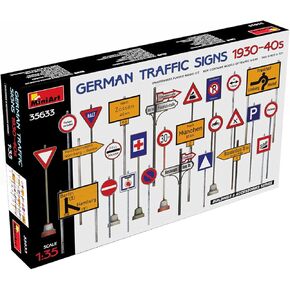MiniArt 1/35 German Traffic Signs 1930-40's - Plastic Model Building Kit # 35633