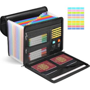 TAOZKAM 24 Pockets Accordion File Organizer,Multi-Pockets Expanding Filing Organizer with Labels,Portable Expanding File Folder for Letter A4 Files and More in Saudi Arabia